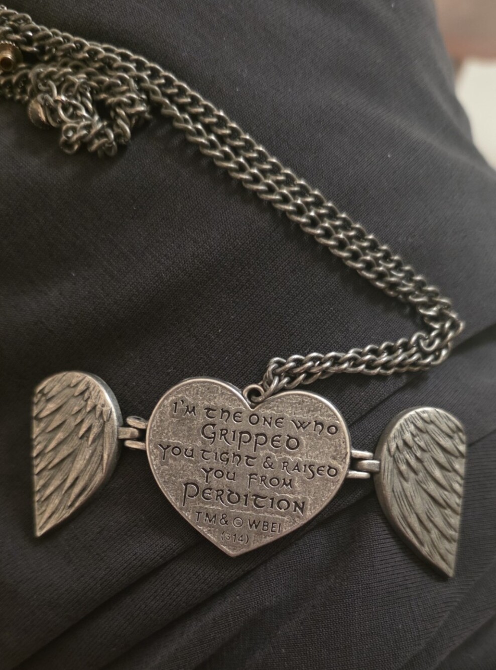 Supernatural Join The Hunt Bioworld Pewter Heart Castiel Wings Locket NWOT - Picture 14 of 17